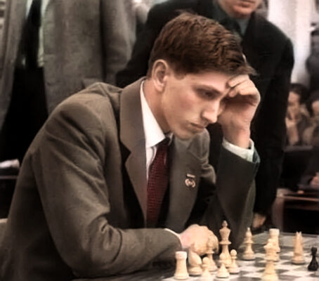 Bobby Fischer Playing Chess in Leipzig 1960